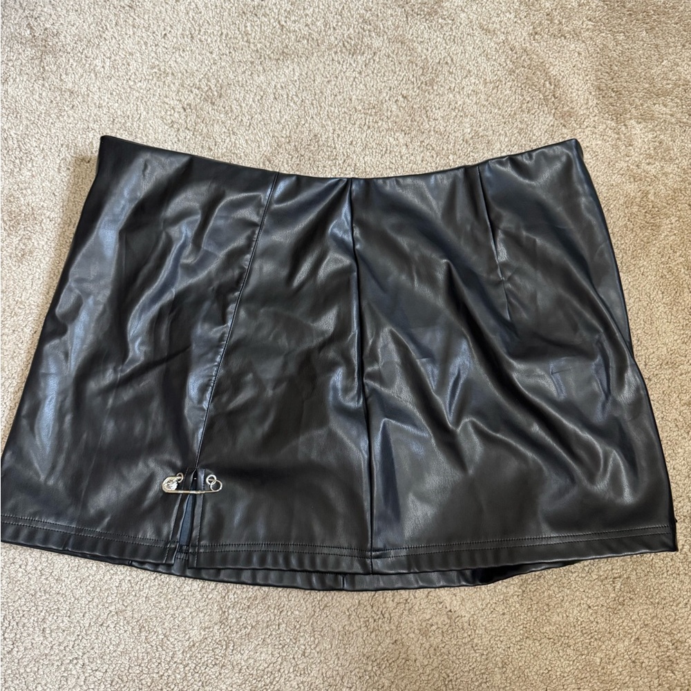 NWT Cider Faux Leather Mini Skirt